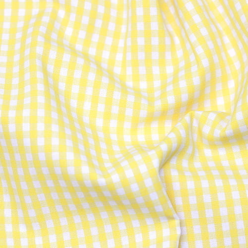 Toalha de Mesa Xadrez Amarelo e Branco - 100% Algodão