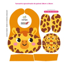 Tecido Painel Kit Babador e Sapatinho Girafa - Meia Tigela
