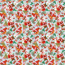Tecido Tricoline Digital Natal Papai Noel 6169D