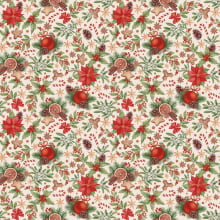 Tecido Tricoline Digital Flores de Natal 6170D