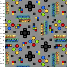 Tecido Tricoline Digital Games - Meia Tigela 91634